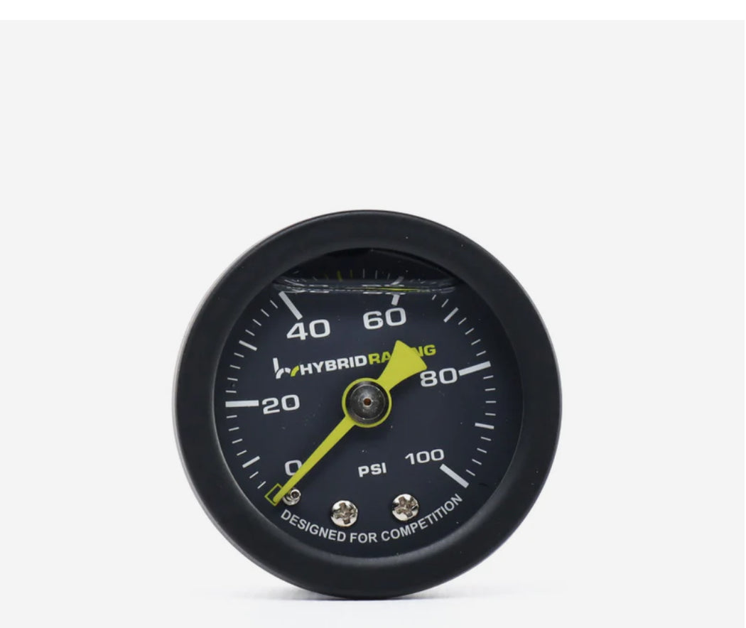 Hybrid Racing Liquid Filled Fuel Pressure Gauge V2 (Universal)