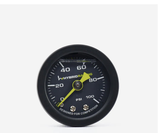 Hybrid Racing Liquid Filled Fuel Pressure Gauge V2 (Universal)