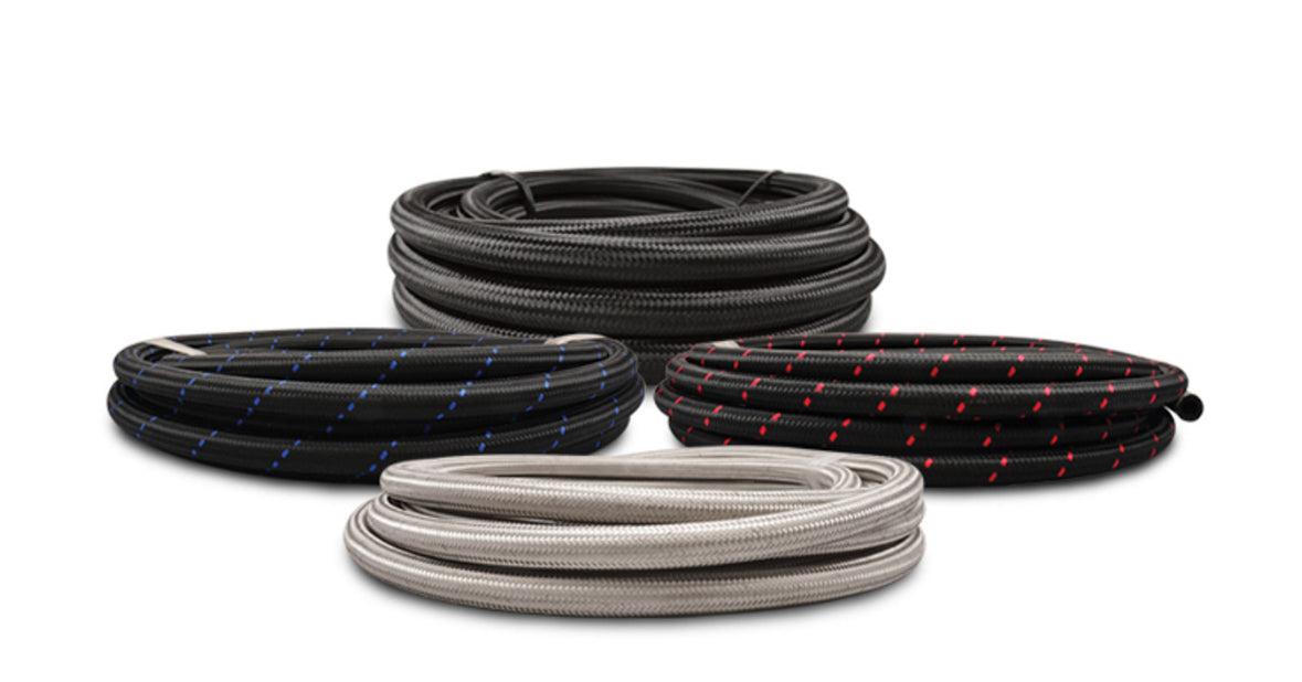 Vibrant Performance Braided Flexible Race Hose -10 AN 5 ft. (Black)