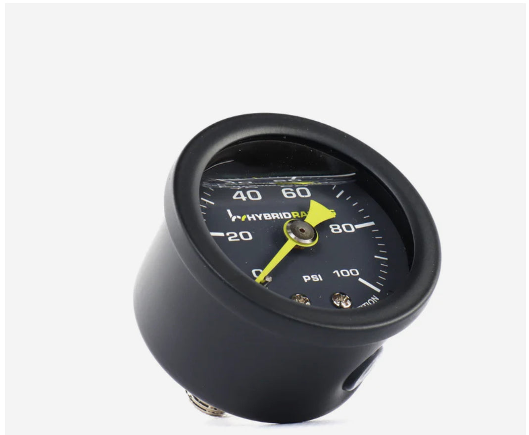 Hybrid Racing Liquid Filled Fuel Pressure Gauge V2 (Universal)